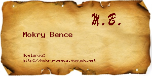 Mokry Bence névjegykártya